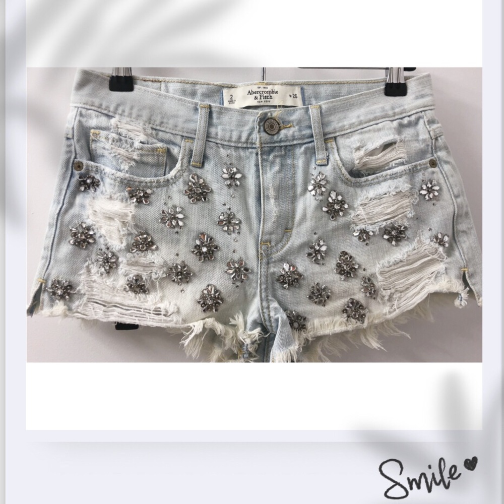 A&F denim shorts